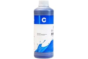 Inkjello Cyan 1 kg Bottle Ink Cartridge For Printer, Compatible With HP Cartridges Refilling or CISS