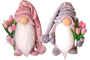 COKEEY Mothers Day Gonk Gnome Decorations,Handmade Plush Doll Tomte for Mothers Day Novelty Table Ornament,Mothers day Birthday Gift Presents for Mum Mummy from Daughter or Son (2 Pack)