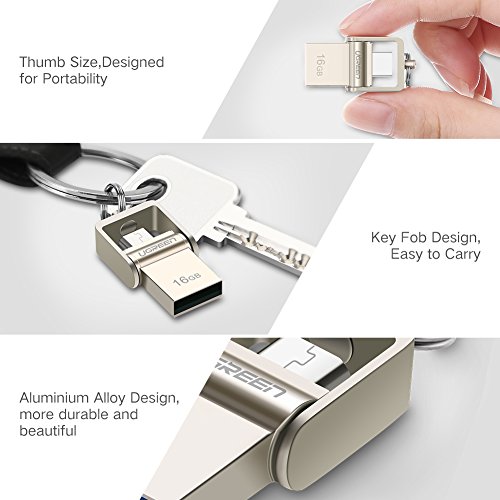 USB Sticks UGREEN 2 in 1 OTG Flash Laufwerk On The Go und USB 2.0 Speicherstick 16GB USB Memory Stick für Smartphone, Tablet, PC und mehr - 5