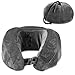 Produktbild Navaris Memory Foam Reisekissen mit integrierter Tasche - Nackenkissen Schaumstoff Kissen - Nackenrolle Travel Pillow - Nackenhörnchen in Dunkelgrau