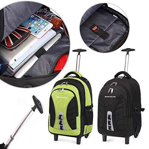 SymbolLife business wheeled backpacks business rucksack mit den Trolleys modern für Notebooks mit Display bis 15,6 Laptoptasche Schulrucksack Business Reisetrolley Business Bag ,Size 47*33*22cm - 8