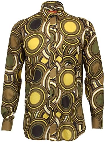 Loud Originals Regular Fit Long Sleeve Shirt - Retro Circles (16.5"/42cm/Large)