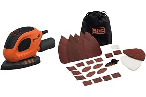 Black & Decker beige 230 BC-QS BEW230BC-QS-Lijadora mus 55 W med 15 tillbehör y Bolsa