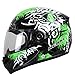 Produktbild SK-LBB Integral Helme Motorrad helm Fashion Professional Motorradhelm, Creative Applique Persönlichkeit Motocross-Fahrer Integralhelm (S)