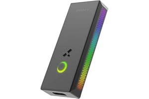 GENERIC Hidizs S10 Headphone Amp Single-ended & Balanced MQA Dongle, MQA 16X, DSD256, Portable Audio Decoding Amplifier with RGB LED Light for Android, Windows, Mac OS, iPad OS, iOS (Black)