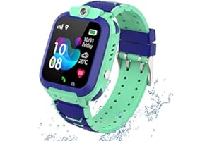 PTHTECHUS Reloj Smartwatch para niños, Impermeable GPS Rastreador Reloj Anti-perdida de teléfonos Inteligentes SOS, Llamada bidireccional Juegos matemáticas - Regalo para para 3-12 Años