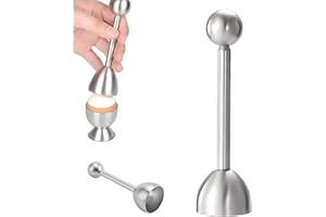 EIAIGKY Coupe Oeuf, Toqueur Ouvre Oeuf à la Coque en Acier Inoxydable, Coupe Œuf Dur, Ouvre-Œuf à Mécanisme Vibrant, Outil de Cuisine Élégant pour Ouvrir Œufs durs et à la Coque, Facile à Utiliser