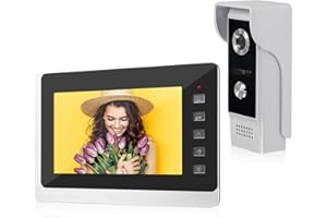 OBO HANDS Wired Video Intercom System, 7 Inches Video Doorbell Door Phone System Support Unlock, Monitoring, Dual-Way Intercom for Villa Home Office Apartment