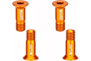 ANCLLO 4 Pcs Alliage D'aluminium Vélo Dérailleur Arrière Boulon Titane Boulon Jockey Roue Boulon Pièces Vélo Shifter Guide Rouleau Boulon Vis VTT M5 * 14.2mm-Orange