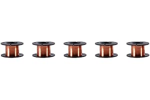 5 rullar 0,1 mm i diameter 12 m lång emaljerad tråd, kopparlindningstråd, emaljerad reparationstråd för transformatorinduktan
