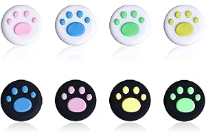 SHARELOVE Cute Cat Paw Silicone Thumb Grips for Nintendo Switch and Lite - Joystick Covers Replacement Part, Soft Button Caps (white)