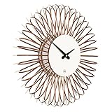 Wanduhr Circulo S: Moderne Design Wanduhr aus Holz. Vollkommen geräuschlos für Wohnzimmer, Küche, Schlafzimmer, Flur und Büro Weiss
