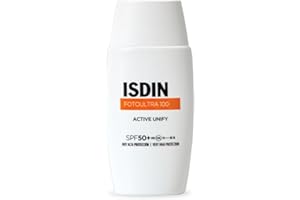 ISDIN Fotoultra 100 Active Unify SPF 50+ Crema Fluida con Triple Acción Despigmentante que Unifica el Tono y Ayuda a Evitar la aparición de Nuevas Manchas, 50ml
