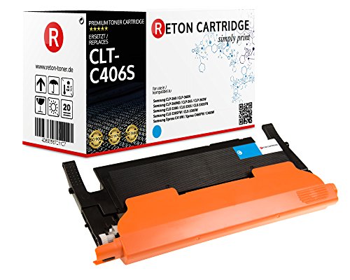 Original Reton Toner, kompatibel, nach ( ISO-Norm 19798 ) ersetzt CLK-C406S für Samsung CLP-360 CLP-365 CLP-365W CLX-3300 CLX-3305 CLX-3305FN CLX-3305FW CLX-3305W Xpress C410W Xpress C460FW C460W