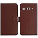 Produktbild TienJueShi Brown Flip Book-Style Brief Leder Tasche Schutz Hulle Handy Case Abdeckung Fall Wallet Cover Etui Skin Fur Doro Liberto 820 mini 4 inch