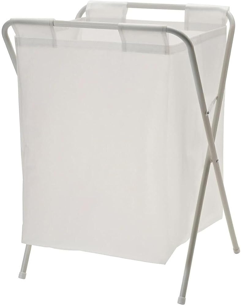 IKEA 50 Litre Beyaz,Katlanır, Çamaşır Sepeti Açılır Kapanır Pratik Kirli Sepeti 50 Lt U42X G43X Y60 cm