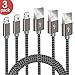 Produktbild l Phone Ladekabel 3 * 1.5M Nylon USB Kabel für Phone XS Max XR X 8 7 SE 6S 6 5 5C 5S Plus Pad Mini Air Pro Grau