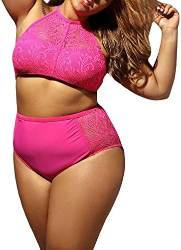 Swimsuit Ladies Split Swimsuit Mesh Stitching Hollow XL Swimming Exercise Split Swimsuit , pine , l