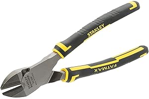 STANLEY FATMAX Stanley 0-89-859 Pince Coupante Diagonale,Gamme FatMax - Fabriqué En France - Acier Trempé Haute Qualité - Poigné Bi Matière - Normes Din 5749 Et NF E 73-105, Jaune/Noir, 200 mm