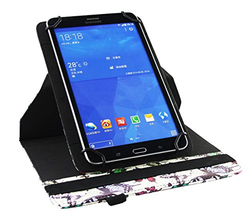 Emartbuy® Blaupunkt Polaris 808 Tablet PC 8 Zoll Universal ( 7 – 8 Zoll ) Mehrfarbig Schmetterlinge 360 Grad rotierende Stand Folio Geldbörse Tasche Hülle + Schwarz Eingabestift - 6