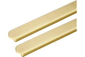 SYZOW 6pcs poignées Laiton Brossé Poignee de Meuble Cuisine Or -poignées de placard Poignée de Meuble en Laiton Brossé Entraxe 160mm