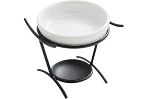 AUPOWER Essential Oil Burner Ceramic Oil Burners Assorted Wax Warmer Aromatherapy, Black