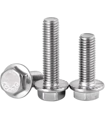 Viti Esagonali Con Flangia M5x8 - 4 Pezzi In Acciaio Inox - Filettatura Completa Senza Dentatura - Ideali Per Fai Da Te, Bici E Progetti - Foto 6