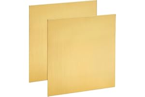 PH PandaHall 2pcs Plaque de Laiton Epaisseur 1mm Feuille de Laiton 100x100mm Feuilles de Plaques Film Attaché Aux Plaque Metal pour Bijoux, modélisme, Amélioration de L'Habitat, DIY de Coupe