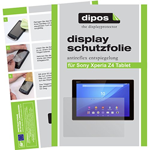 dipos Sony Xperia Z4 Tablet Schutzfolie (2 Stück) – Antireflex Premium Folie matt - 2