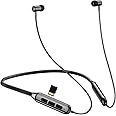 Lively Life Neckband Headphones Wireless for Running, Bluetooth 5.0 Headphones with TF Card Slot, IPX5 Sport Earbuds, Magnetic Headset Lightweight Earphones with 25 Hours Playtime - Black