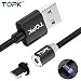 Produktbild TOPK 1 M LED USB Magnetkabel, Bestes Premium Nylon Kabel zum Aufladen Ihres iPhone X 7 6 6s 6Plus 5 5s 5se IPad Luft 10.9 Magnetkabel verflochten