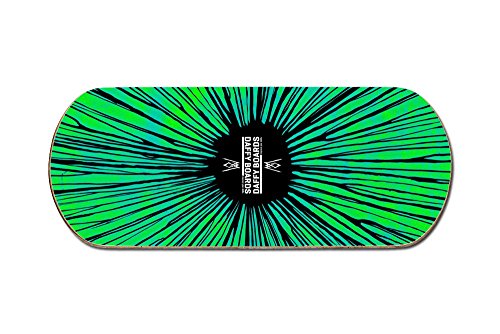 DaffyBoards Balance Trainer Set „Shine“: Balance Board 75cm x 29,5cm aus Birkenholz, stabile 125mm Kunststoffrolle, Bodenschutzmatte - 2