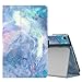 Produktbild MoKo Hülle Fire HD 10 Tablet (7th Gen.- 2017 Modell) - Kunstleder Ständer Schutzhülle Smart Cover mit Auto Sleep/Wake up für All-New Amazon Fire HD 10,1 Zoll Tablette, Sternwolke