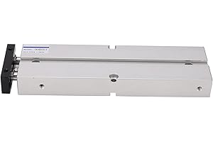 PUSOKEI Cilindro de Aire, Cilindro neumático de Doble acción, Cilindro de Doble Eje y vástago Doble, aleación de Aluminio, 0.1‑0.9MPa(TN16X125-S)