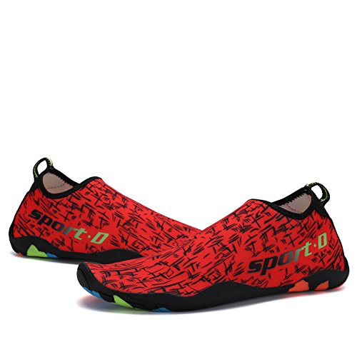 SAGUARO® Badeschuhe Aquaschuhe Schwimmschuhe Wasserschuhe Rutschfest Atmungsaktiv Leicht Weiche Bequem Barfuß Strandurlaub Outdoor für Damen Herren - 3