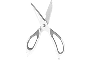 TABIBITO Forbici Multifunzionali, Forbici Da Cucina Smontabili Per Tagliare Verdure Frutta Tagliatelle, Pizza(grigio)
