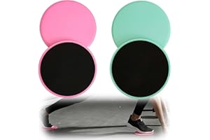 EIHI 4 Stück Sliders Fitness Core Sliders Doppelseitige Gliding Discs Gleitscheiben Sport Handstand Blöcke Doppelseitige Gliding Discs Exercise Slider für Hause Gym Training Bauch Workouts(Pink,Green)