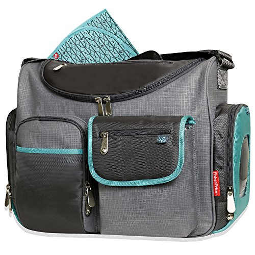 Preisvergleich Produktbild Fisher Price fastfinder wide opening duffel -grey / aqua by Fisher-Price