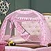 Produktbild LWKBE Kinderbett-Sicherheits-Pop-Up-Zelt: Baby-Bett-Baldachin-Netting-Bezug Kindergarten-Moskitonetz | Stilvolles und Robustes Kinderzeltnetz | Schützen Sie Ihr Baby vor Bissen (70 * 110 * 80cm),Pink