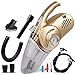 Produktbild qind 4 in 1 Auto-Leerstellen-Reiniger, tragbar Handheld Nass und Trocken Staubsauger mit starker Saugnapf, wiederaufladbare High Power 120 W 12 V mit Außen LED Licht High effizient Filter Staub und Luft