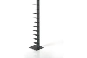ZStyle BBB Italia - Librería Sapiens de columna vertical, estantería independiente con estantes (152 cm, antracita)