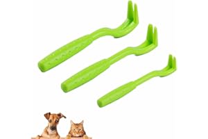 DEEDPF - 3 pinzas para garrapatas, ganchos, trampas, para perros y gatos, eliminación de pulgas, verdes