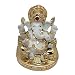 Gold Plated Hindu God Shri Ganesh Car Dashboard Statue Lord Ganesha Idol Bhagwan Ganpati Handicraft Decorative Spiritual Puja Vastu Showpiece Figurine - Religious Pooja Gift Item & Murti for Mandir / Temple / Home Decor / Office / Study Table RS.468.00
