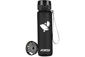 AORIN Butelka do picia – 350 ml/500 ml/750 ml/1 l, butelka na wodę, nie zawiera BPA i tritanu, szczelna, sportowa, dla dorosłych, dzieci, fitness, biegania, jogi, jazdy na rowerze, aktywności na