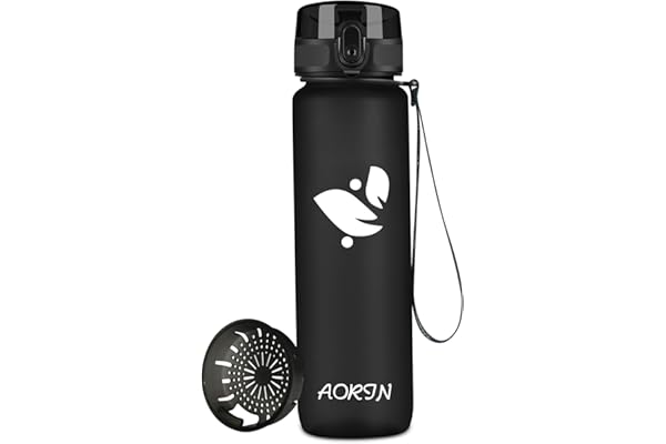 AORIN Gourde Sport - 350ml/500ml/750ml/1L BPA-Free & Anti-Fuite Flip/Appliquer à Bouteille d'eau pour Enfant,Adultes,Salle de Sport, Sport de Plein air