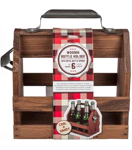 Portabottiglie In Legno A Forma Di Serbatoio – Regalo Originale Per Uomo Per 40° Compleanno, Idea Birra Per Papà E Amici, Fai Da Te Decorabile