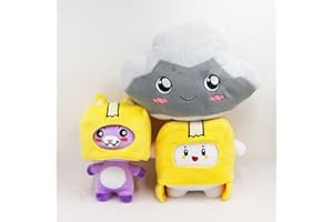 Maomoto Foxy and Boxy and Rocky Plush Toys, Foxy and Boxy Collectible Plush Foxy Plushies Removable Anime Soft Stuffed Doll for Kids and Fans