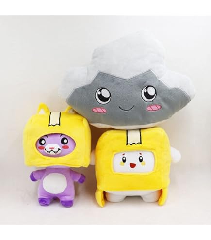 Peluche Lankybox Foxy Boxy Rocky Shark Milk Robot Muñeco De Peluche Regalo Para Ninos Foxy Mecanico