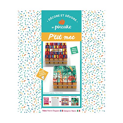 Pixcake - Kit Décore et Dévore P'tit Mec - Déco Marvel pour Gâteau Spiderman + Déco Jungle + Supports pour Gâteau 2 Étages + 1 Recette Inratable + 1 Toque Offerte - Kit Pâtisserie Enfant et Adulte