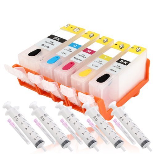 Cenado Befüllbare Patronen für CANON PGI550/551 mit Autoresetchip, leer (für CANON PIXMA IP7200 IP7250 MG5450 MG5550 MG5650 MG6350 MG6450 MG6650 MX725 MX925 IX6850 etc.)